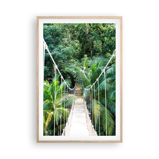 Obraz - Plakat - Welcome to the jungle! - 61x91cm - Krajobraz Dżungla Honduras - Foto Plakaty na ścianę w ramie jasny dąb - Plakat do Salonu Sypialni ARTTOR ARTTOR