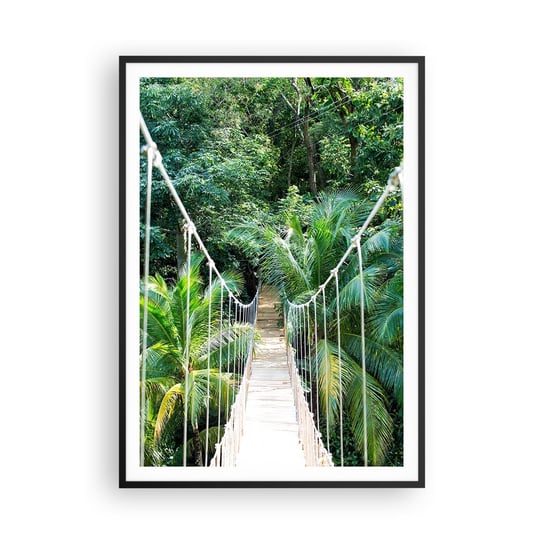 Obraz - Plakat - Welcome to the jungle! - 70x100cm - Krajobraz Dżungla Honduras - Foto Plakaty w ramie koloru czarnego do Salonu Sypialni ARTTOR ARTTOR