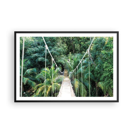 Obraz - Plakat - Welcome to the jungle! - 91x61cm - Krajobraz Dżungla Honduras - Foto Plakaty na ścianę w czarnej ramie - Plakat do Salonu Sypialni ARTTOR ARTTOR
