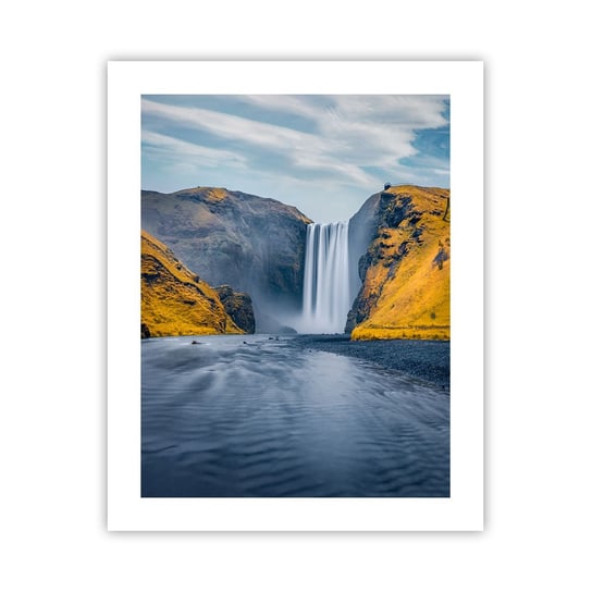 Obraz - Plakat - Wieczne trwanie, wieczny ruch - 40x50cm - Krajobraz Wodospad Islandia - Foto Plakaty bez ramy do Salonu Sypialni ARTTOR ARTTOR