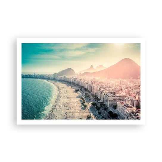 Obraz - Plakat - Wieczne wakacje w Rio - 91x61cm - Wybrzeże Rio De Janeiro Plaża - Foto Plakaty na ścianę bez ramy - Plakat do Salonu Sypialni ARTTOR ARTTOR