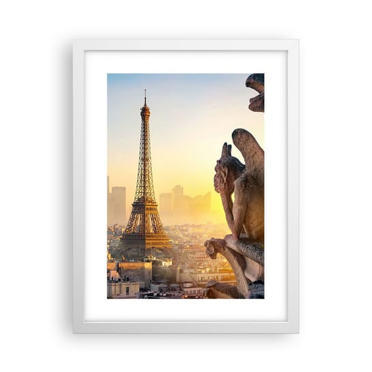 Obraz - Plakat - Wiele się zmieniło… - 30x40cm - Miasto Wieża Eiffla Paryż - Foto Plakaty na ścianę w ramie białej - Plakat do Salonu Sypialni ARTTOR ARTTOR