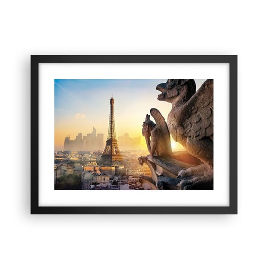 Obraz - Plakat - Wiele się zmieniło… - 40x30cm - Miasto Wieża Eiffla Paryż - Foto Plakaty na ścianę w czarnej ramie - Plakat do Salonu Sypialni ARTTOR ARTTOR