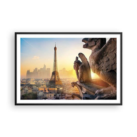 Obraz - Plakat - Wiele się zmieniło… - 91x61cm - Miasto Wieża Eiffla Paryż - Foto Plakaty na ścianę w czarnej ramie - Plakat do Salonu Sypialni ARTTOR ARTTOR