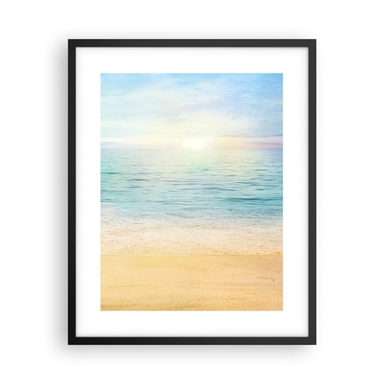 Obraz - Plakat - Wielki błękit - 40x50cm - Morze Widok Plaża - Foto Plakaty w ramie koloru czarnego do Salonu Sypialni ARTTOR ARTTOR