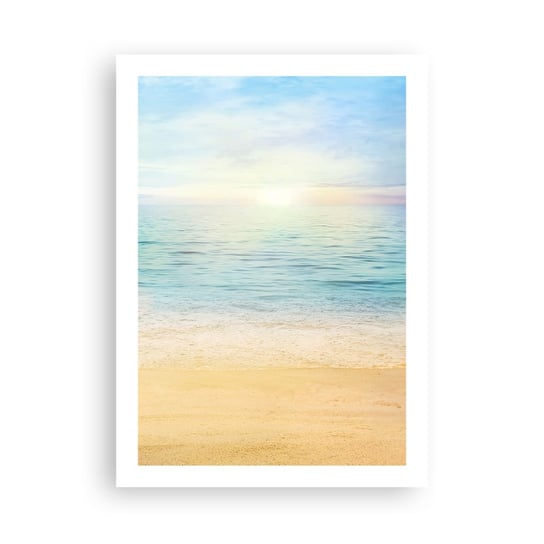 Obraz - Plakat - Wielki błękit - 50x70cm - Morze Widok Plaża - Nowoczesny modny obraz Plakat bez ramy do Salonu Sypialni ARTTOR ARTTOR