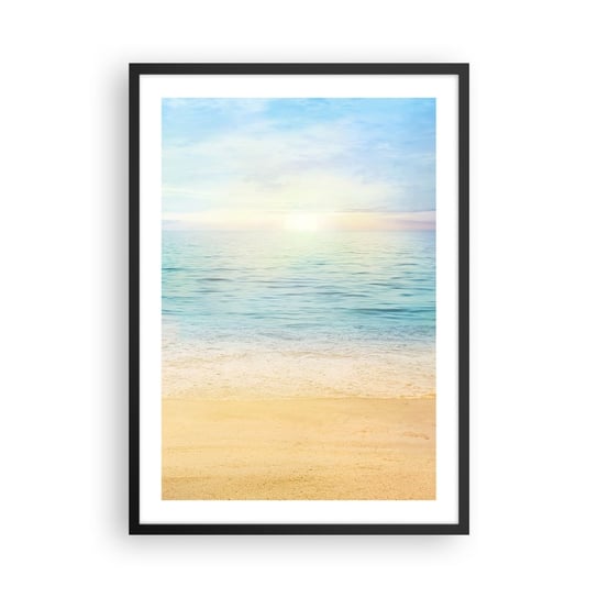 Obraz - Plakat - Wielki błękit - 50x70cm - Morze Widok Plaża - Nowoczesny modny obraz Plakat czarna rama ARTTOR ARTTOR