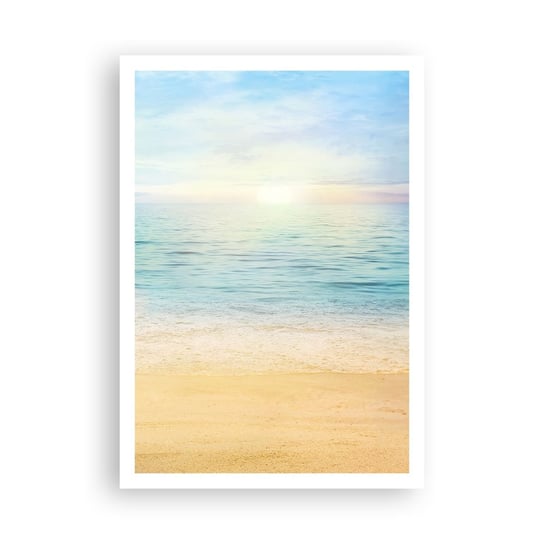 Obraz - Plakat - Wielki błękit - 70x100cm - Morze Widok Plaża - Foto Plakaty bez ramy na ścianę do Salonu Sypialni ARTTOR ARTTOR