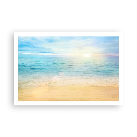 Obraz - Plakat - Wielki błękit - 91x61cm - Morze Widok Plaża - Foto Plakaty na ścianę bez ramy - Plakat do Salonu Sypialni ARTTOR ARTTOR