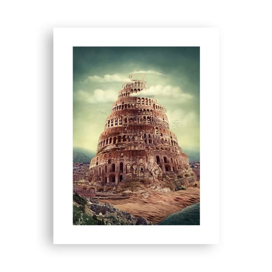 Obraz - Plakat - Wieża Babel - 30x40cm - Wieża Babel Religia - Foto Plakaty na ścianę bez ramy - Plakat do Salonu Sypialni ARTTOR ARTTOR
