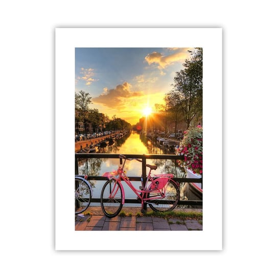 Obraz - Plakat - Wiosenny poranek w Amsterdamie - 30x40cm - Miasto Amsterdam Architektura - Foto Plakaty na ścianę bez ramy - Plakat do Salonu Sypialni ARTTOR ARTTOR