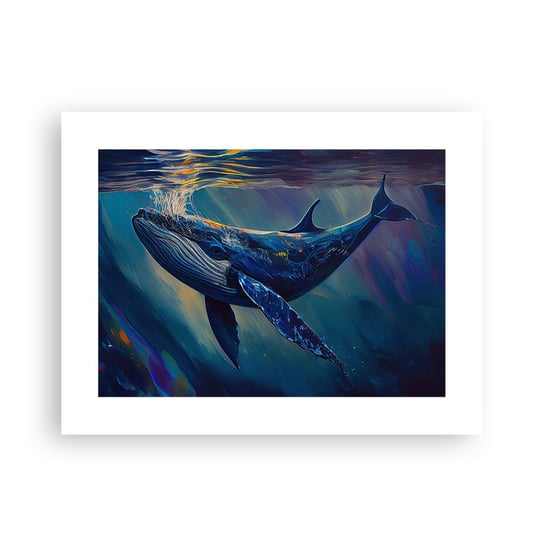 Obraz - Plakat - Witaj w moim świecie - 40x30cm - Wieloryb Ocean Podwodny - Foto Plakaty na ścianę bez ramy - Plakat do Salonu Sypialni ARTTOR ARTTOR