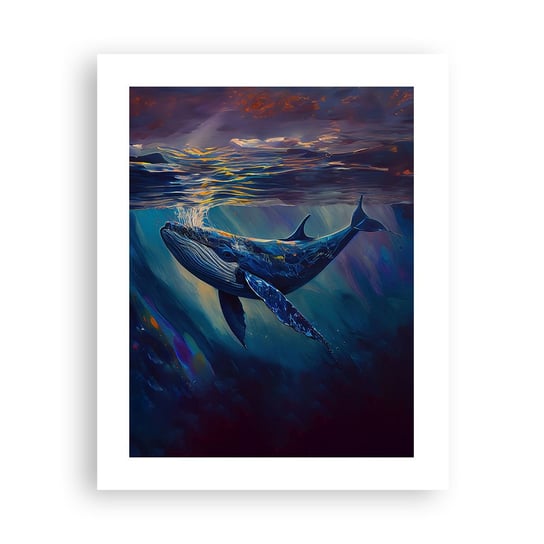 Obraz - Plakat - Witaj w moim świecie - 40x50cm - Wieloryb Ocean Podwodny - Foto Plakaty bez ramy do Salonu Sypialni ARTTOR ARTTOR