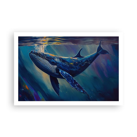 Obraz - Plakat - Witaj w moim świecie - 91x61cm - Wieloryb Ocean Podwodny - Foto Plakaty na ścianę bez ramy - Plakat do Salonu Sypialni ARTTOR ARTTOR