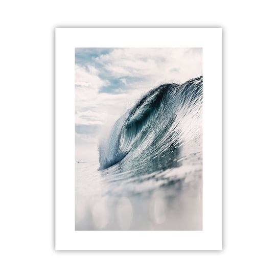 Obraz - Plakat - Wodny szczyt - 30x40cm - Fala Morska Morze Ocean - Foto Plakaty na ścianę bez ramy - Plakat do Salonu Sypialni ARTTOR ARTTOR