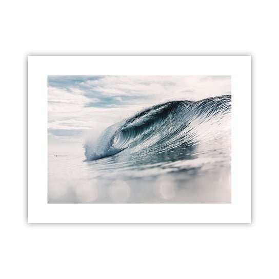 Obraz - Plakat - Wodny szczyt - 40x30cm - Fala Morska Morze Ocean - Foto Plakaty na ścianę bez ramy - Plakat do Salonu Sypialni ARTTOR ARTTOR