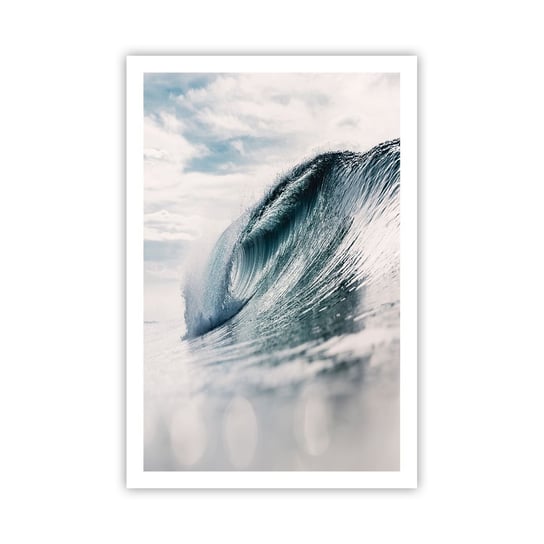 Obraz - Plakat - Wodny szczyt - 61x91cm - Fala Morska Morze Ocean - Foto Plakaty na ścianę bez ramy - Plakat do Salonu Sypialni ARTTOR ARTTOR