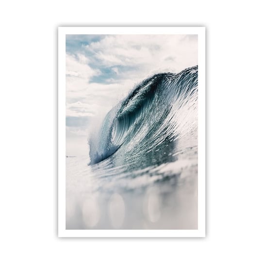 Obraz - Plakat - Wodny szczyt - 70x100cm - Fala Morska Morze Ocean - Foto Plakaty bez ramy na ścianę do Salonu Sypialni ARTTOR ARTTOR