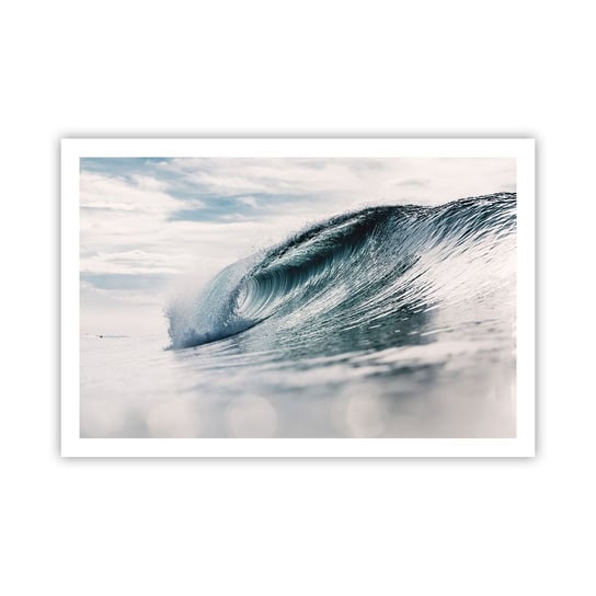 Obraz - Plakat - Wodny szczyt - 91x61cm - Fala Morska Morze Ocean - Foto Plakaty na ścianę bez ramy - Plakat do Salonu Sypialni ARTTOR ARTTOR