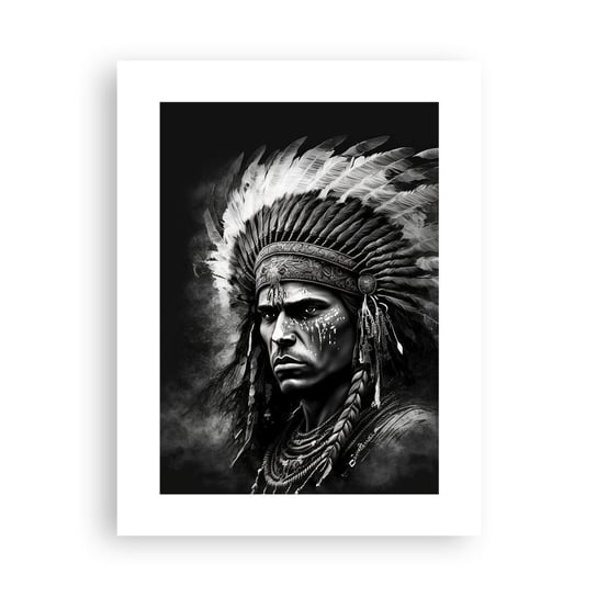 Obraz - Plakat - Wódz i wojownik - 30x40cm - Indianin Plemiona Etniczny - Foto Plakaty na ścianę bez ramy - Plakat do Salonu Sypialni ARTTOR ARTTOR