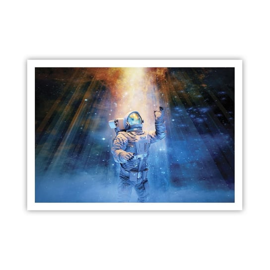 Obraz - Plakat - Wreszcie u celu - 100x70cm - Abstrakcja Astronauta Kosmos - Foto Plakaty bez ramy na ścianę do Salonu Sypialni ARTTOR ARTTOR