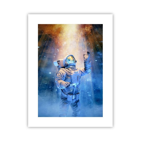 Obraz - Plakat - Wreszcie u celu - 30x40cm - Abstrakcja Astronauta Kosmos - Foto Plakaty na ścianę bez ramy - Plakat do Salonu Sypialni ARTTOR ARTTOR