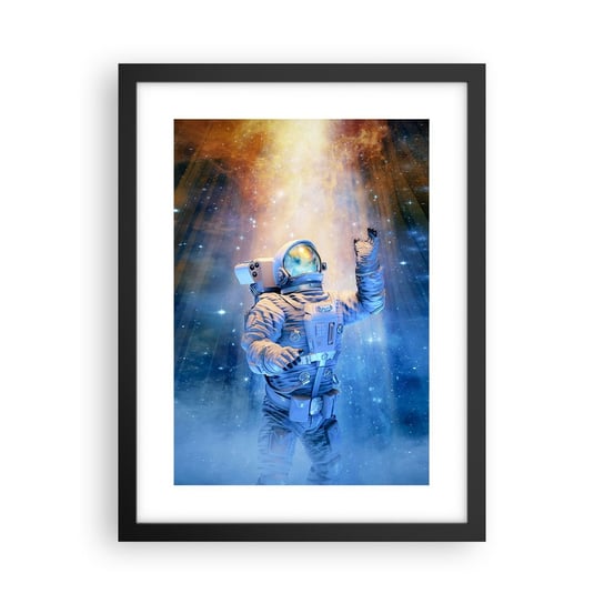 Obraz - Plakat - Wreszcie u celu - 30x40cm - Abstrakcja Astronauta Kosmos - Foto Plakaty na ścianę w czarnej ramie - Plakat do Salonu Sypialni ARTTOR ARTTOR
