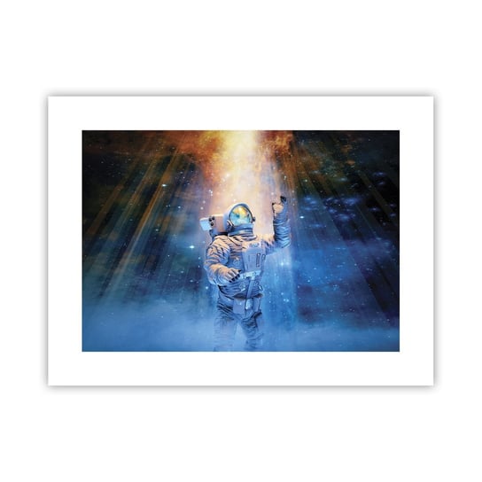 Obraz - Plakat - Wreszcie u celu - 40x30cm - Abstrakcja Astronauta Kosmos - Foto Plakaty na ścianę bez ramy - Plakat do Salonu Sypialni ARTTOR ARTTOR