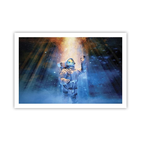Obraz - Plakat - Wreszcie u celu - 91x61cm - Abstrakcja Astronauta Kosmos - Foto Plakaty na ścianę bez ramy - Plakat do Salonu Sypialni ARTTOR ARTTOR
