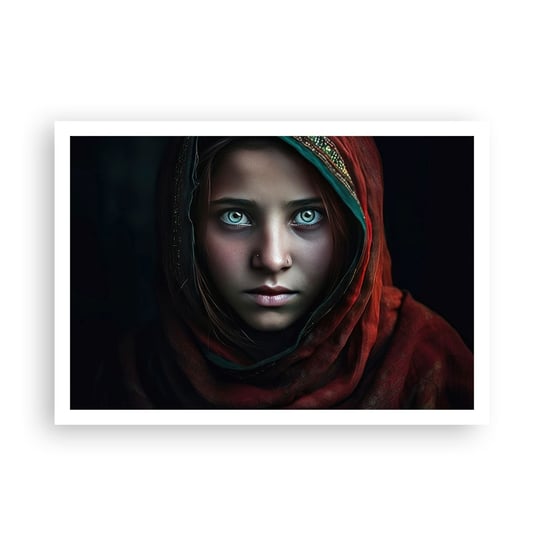 Obraz - Plakat - Wschodnia księżniczka - 100x70cm - Dziewczyna Portret Pakistan - Foto Plakaty bez ramy na ścianę do Salonu Sypialni ARTTOR ARTTOR