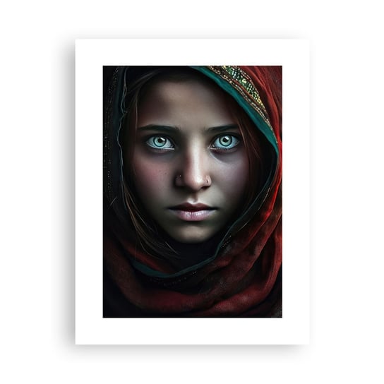 Obraz - Plakat - Wschodnia księżniczka - 30x40cm - Dziewczyna Portret Pakistan - Foto Plakaty na ścianę bez ramy - Plakat do Salonu Sypialni ARTTOR ARTTOR
