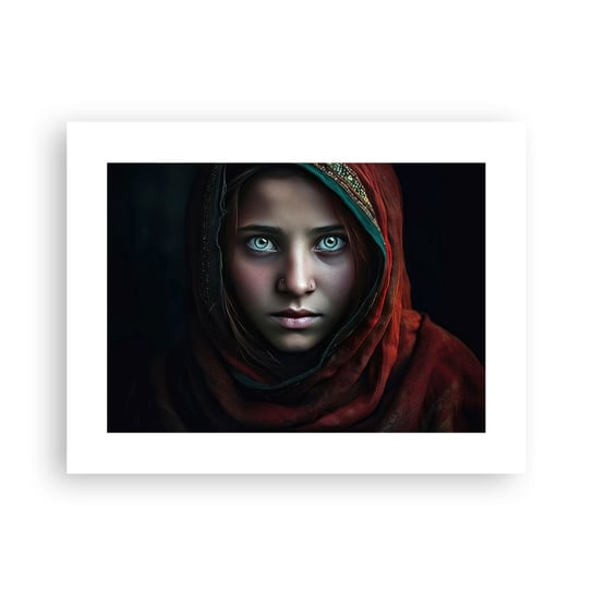 Obraz - Plakat - Wschodnia księżniczka - 40x30cm - Dziewczyna Portret Pakistan - Foto Plakaty na ścianę bez ramy - Plakat do Salonu Sypialni ARTTOR ARTTOR