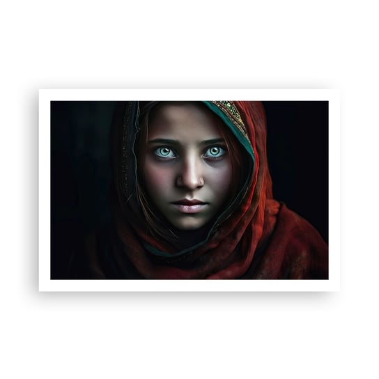 Obraz - Plakat - Wschodnia księżniczka - 91x61cm - Dziewczyna Portret Pakistan - Foto Plakaty na ścianę bez ramy - Plakat do Salonu Sypialni ARTTOR ARTTOR