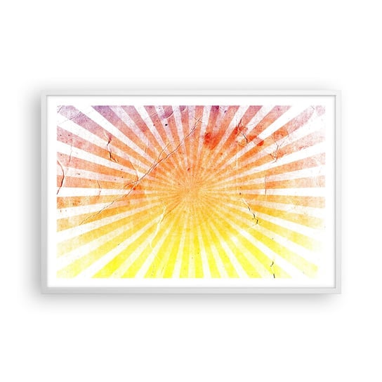 Obraz - Plakat - Wschody i zachody - 91x61cm - Vintage Promienie Słońce - Foto Plakaty na ścianę w ramie białej - Plakat do Salonu Sypialni ARTTOR ARTTOR