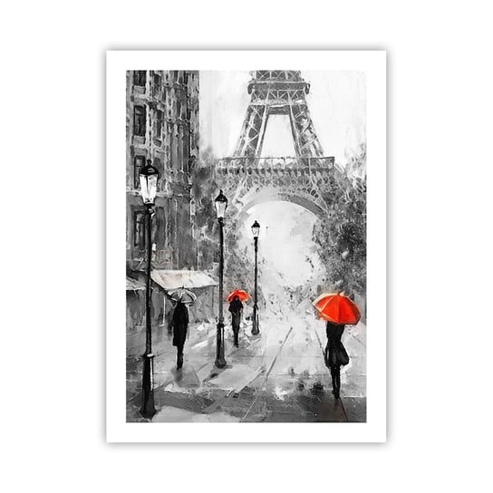 Obraz - Plakat - Wszystkie drogi prowadzą do niej - 50x70cm - Miasto Paryż Wieża Eiffla - Nowoczesny modny obraz Plakat bez ramy do Salonu Sypialni ARTTOR ARTTOR