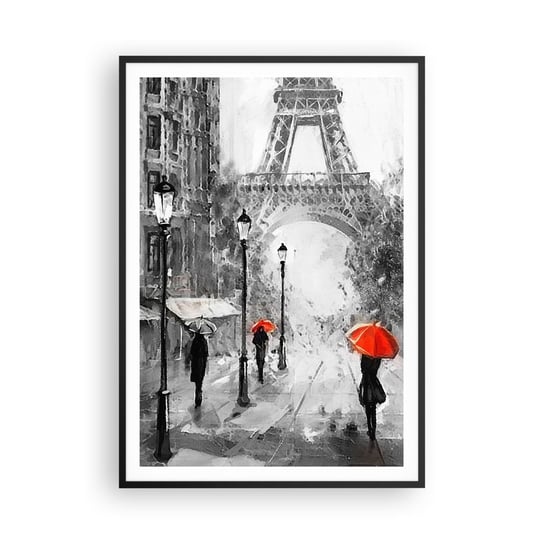 Obraz - Plakat - Wszystkie drogi prowadzą do niej - 70x100cm - Miasto Paryż Wieża Eiffla - Foto Plakaty w ramie koloru czarnego do Salonu Sypialni ARTTOR ARTTOR