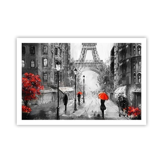 Obraz - Plakat - Wszystkie drogi prowadzą do niej - 91x61cm - Miasto Paryż Wieża Eiffla - Foto Plakaty na ścianę bez ramy - Plakat do Salonu Sypialni ARTTOR ARTTOR