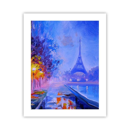 Obraz - Plakat - Wymarzony spacer - 40x50cm - Miasto Paryż Wieża Eiffla - Foto Plakaty bez ramy do Salonu Sypialni ARTTOR ARTTOR