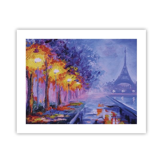 Obraz - Plakat - Wymarzony spacer - 50x40cm - Miasto Paryż Wieża Eiffla - Foto Plakaty bez ramy do Salonu Sypialni ARTTOR ARTTOR
