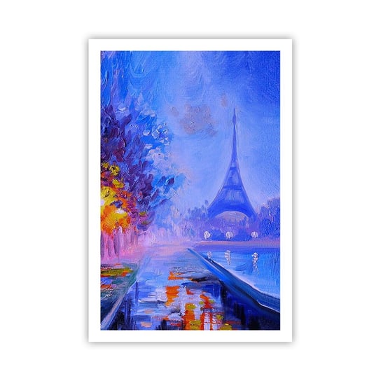 Obraz - Plakat - Wymarzony spacer - 61x91cm - Miasto Paryż Wieża Eiffla - Foto Plakaty na ścianę bez ramy - Plakat do Salonu Sypialni ARTTOR ARTTOR