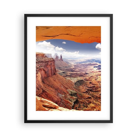 Obraz - Plakat - Wyrzeźbione przez samą naturę - 40x50cm - Krajobraz Park Narodowy Arizona Grand Canyon - Foto Plakaty w ramie koloru czarnego do Salonu Sypialni ARTTOR ARTTOR