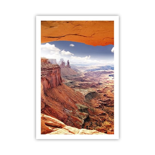 Obraz - Plakat - Wyrzeźbione przez samą naturę - 61x91cm - Krajobraz Park Narodowy Arizona Grand Canyon - Foto Plakaty na ścianę bez ramy - Plakat do Salonu Sypialni ARTTOR ARTTOR