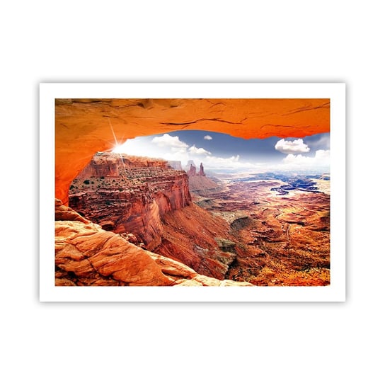 Obraz - Plakat - Wyrzeźbione przez samą naturę - 70x50cm - Krajobraz Park Narodowy Arizona Grand Canyon - Nowoczesny modny obraz Plakat bez ramy do Salonu Sypialni ARTTOR ARTTOR