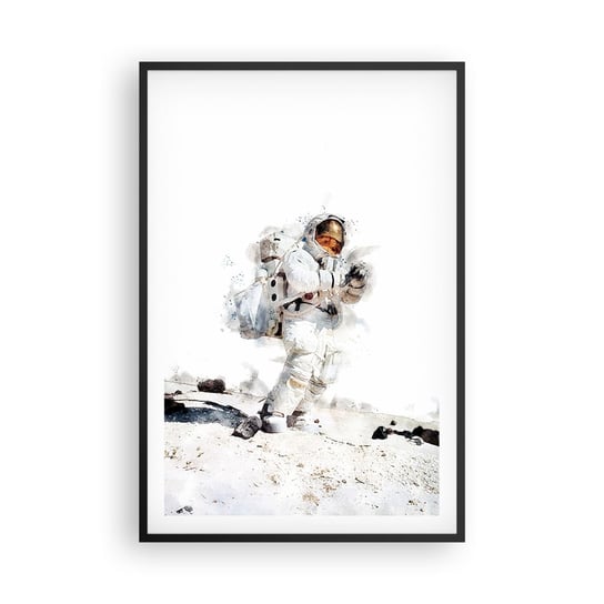 Obraz - Plakat - Wysłannik Ziemi - 61x91cm - Astronauta Kosmos Nasa - Foto Plakaty na ścianę w czarnej ramie - Plakat do Salonu Sypialni ARTTOR ARTTOR
