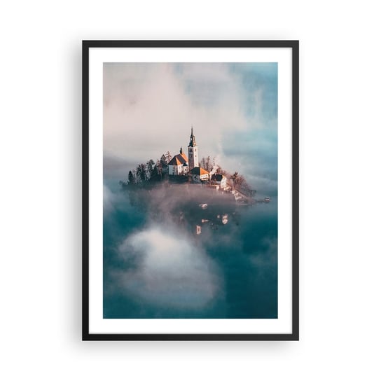 Obraz - Plakat - Wyspa marzeń - 50x70cm - Krajobraz Architektura Kościół - Nowoczesny modny obraz Plakat czarna rama ARTTOR ARTTOR