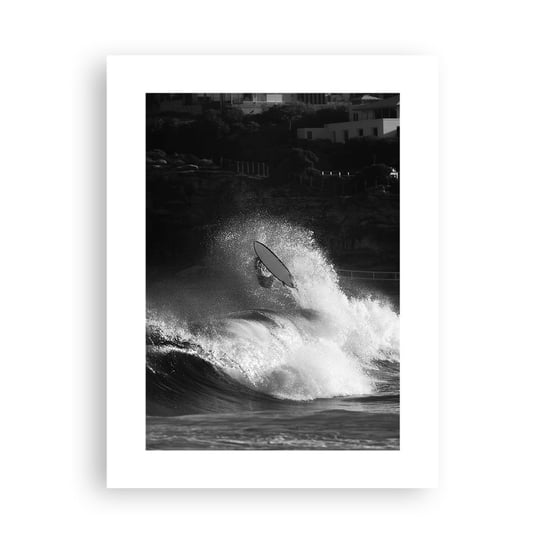 Obraz - Plakat - Wyzwanie przyjęte! - 30x40cm - Surfing Fala Sporty Wodne - Foto Plakaty na ścianę bez ramy - Plakat do Salonu Sypialni ARTTOR ARTTOR