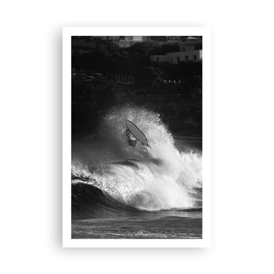 Obraz - Plakat - Wyzwanie przyjęte! - 61x91cm - Surfing Fala Sporty Wodne - Foto Plakaty na ścianę bez ramy - Plakat do Salonu Sypialni ARTTOR ARTTOR
