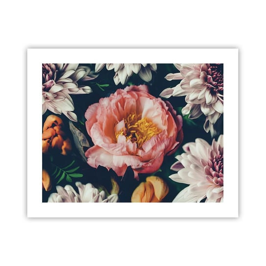 Obraz - Plakat - Z barokowym przepychem - 50x40cm - Kwiaty Piwonia Bukiet Kwiatów - Foto Plakaty bez ramy do Salonu Sypialni ARTTOR ARTTOR