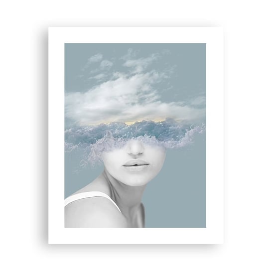 Obraz - Plakat - Z głową w chmurach - 40x50cm - Jasny Portret Chmury - Foto Plakaty bez ramy do Salonu Sypialni ARTTOR ARTTOR