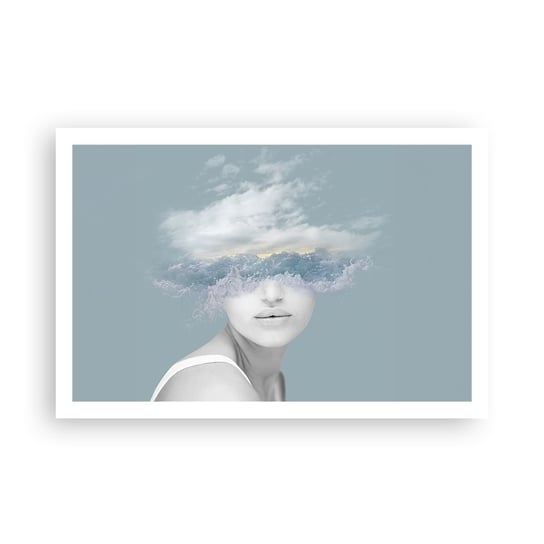 Obraz - Plakat - Z głową w chmurach - 91x61cm - Jasny Portret Chmury - Foto Plakaty na ścianę bez ramy - Plakat do Salonu Sypialni ARTTOR ARTTOR